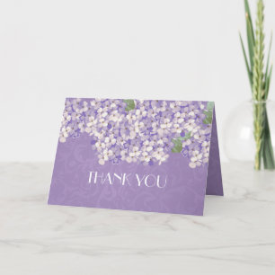 Cartão De Agradecimento Hortênsia Lavanda Damasko Sonhadora Obrigada
