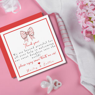 Cartão De Agradecimento Hospital NICU de Trabalho e Entrega Filha do Arco 