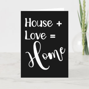 Cartão De Agradecimento house + love = home real agent open house