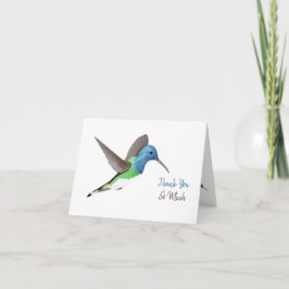 Cartão De Agradecimento Hovering Jacobin Hummingbird - transparente.