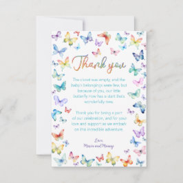 Cartão De Agradecimento https://www.zazzle.com/butterfly_baby_shower_photo