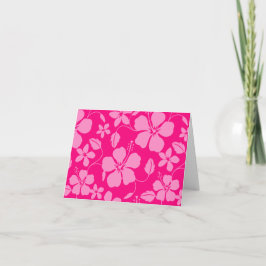 CARTÃO DE AGRADECIMENTO HULA HAWAIANA (HIBÍSCO) GOIABA ROSA
