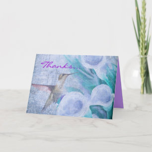 Cartão De Agradecimento HUMMINGBIRD & CALLA LILY Thank You Card