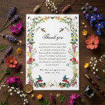 Cartão De Agradecimento Hummingbird Floral Garden Baby Shower<br><div class="desc">Express gratitude with style using our botanical baby shower thank you card, a summer garden floral note that brings a touch of modern elegance to your post-party reflections. This elegant greenery and wildflower stationery is a fully editable digital template, designed to perfectly complement your aesthetic without overcrowding the beautiful floral...</div>