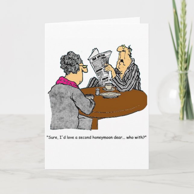 Cartão De Agradecimento Humor da lua de mel (Frente)