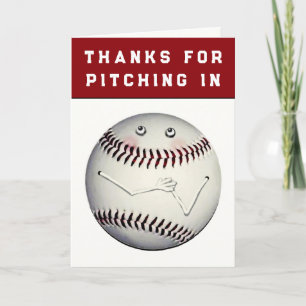 Cartão De Agradecimento Humor de Beisebol