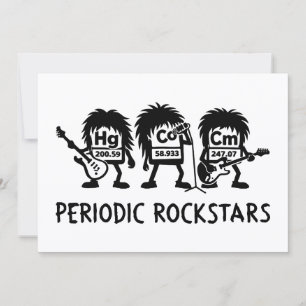 Cartão De Agradecimento Humor de Química de Astros do Rock Periódicos