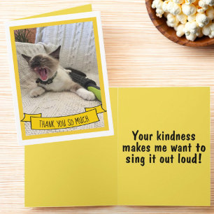 Cartão De Agradecimento Humorista Muito Obrigado Foto De Gatinho Siamês