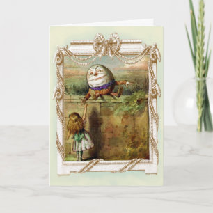 Cartão De Agradecimento Humpty Dumpty e obrigado de Alice você