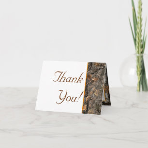 Cartão De Agradecimento Hunter's Camo Chic Wedding Thank You Card