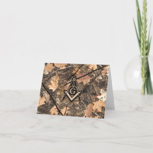 Cartão De Agradecimento Hunting Camouflage Square Compass