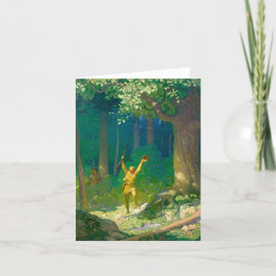 Cartão De Agradecimento Huntsman por Newell Convers Wyeth