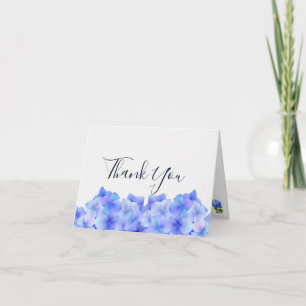 Cartão De Agradecimento Hydrangea Azul