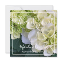 Hydrangea Branca Personalizada Obrigado