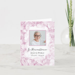 Cartão De Agradecimento Hydrangea Flor Aquarela Rosa Simpatia Funeral