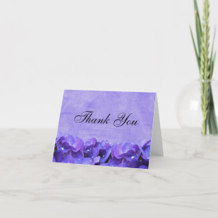 Cartão De Agradecimento Hydrangea Roxo - Nota