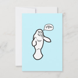 Cartão De Agradecimento I Heart Florida Manatee Greeting Card