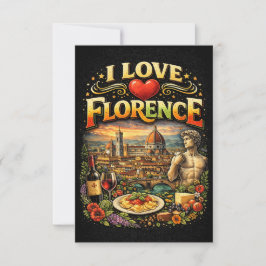 Cartão De Agradecimento I Love Florence