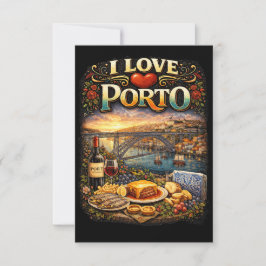 Cartão De Agradecimento I Love Porto