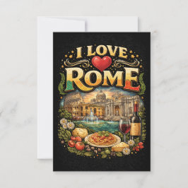 Cartão De Agradecimento I Love Rome