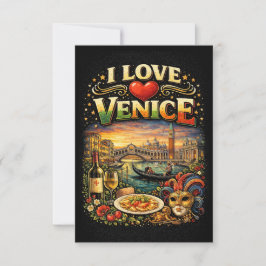 Cartão De Agradecimento I Love Venice