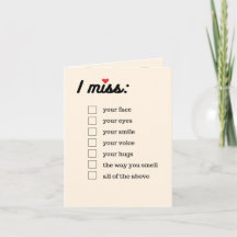 I Miss Check-Box Card