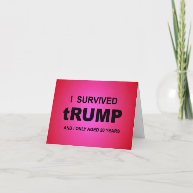 Cartão De Agradecimento I Survived tRUMP (Frente)