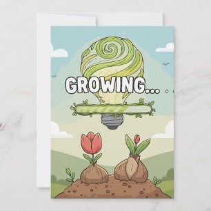 Cartão De Agradecimento Ideia Verde Inspiradora Cultivo Motivacional