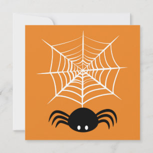 Cartão De Agradecimento Ilustração Assustadora de Aranha de Halloween