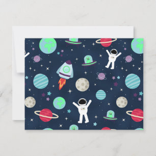 Cartão De Agradecimento ilustração de padrão espacial
