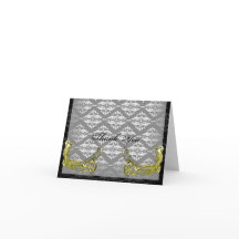 Ilustração do Pavão Dourado no Damasko Obrigado