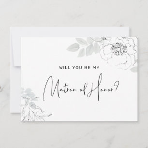 Cartão De Agradecimento Ilustração Floral Botânica Matão de Honra