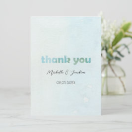 Cartão De Agradecimento Ilustração Floral em Aquarela Artística