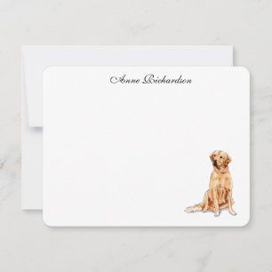 Cartão De Agradecimento Ilustração simples do ouro Retriever