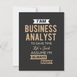 Cartão De Agradecimento im a business analyst to save time