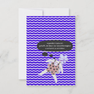 Cartão De Agradecimento im Meer der Gleichförmigkeit ertrinken