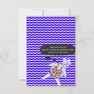 Cartão De Agradecimento im Meer der Gleichförmigkeit ertrinken