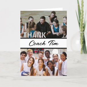 Cartão De Agradecimento Imagem Personalizada do Treinador de Voleibol