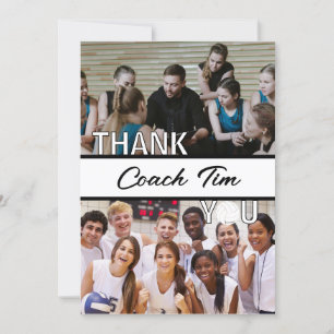 Cartão De Agradecimento Imagem Personalizada do Treinador de Voleibol
