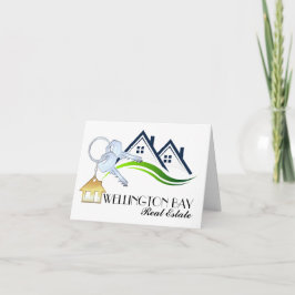 Cartão De Agradecimento Imóveis Obrigado ou Nota de Vazio