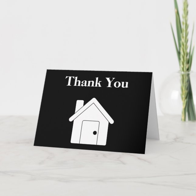 Cartão De Agradecimento Imóveis Personalizados Obrigado (Frente)