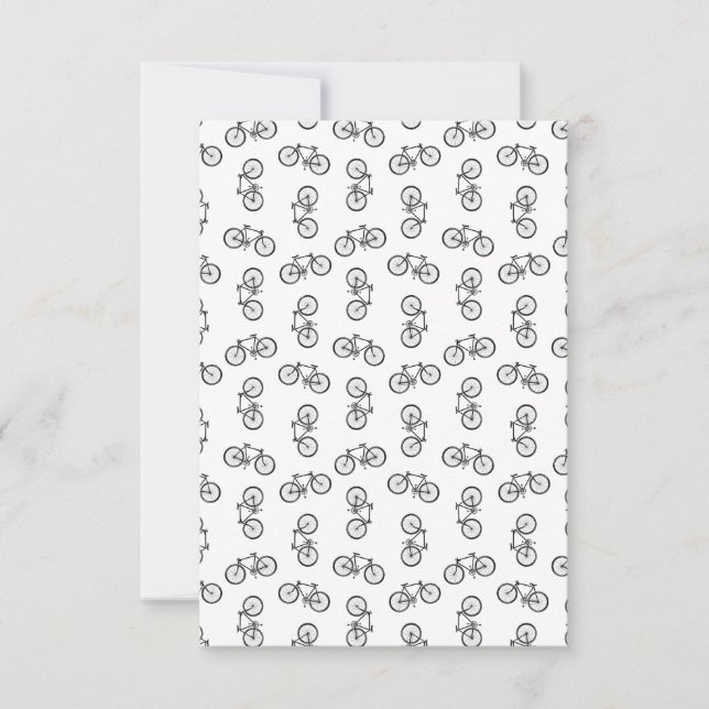Cartão De Agradecimento Impressão de Bicicletas Disparadas Padrão COR BG P (Frente)