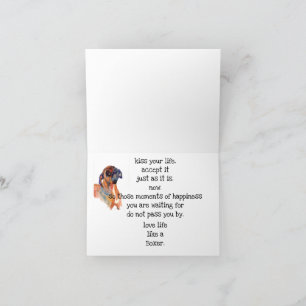 Cartão De Agradecimento Impressão por aquarela Inspiração do Boxer#2 Cartã