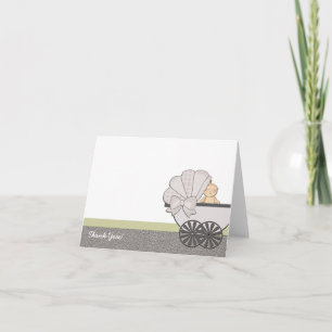 Cartão De Agradecimento In Suspense Baby Shower Thank You Card