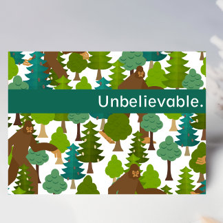 Cartão De Agradecimento Inacreditável! Bigfoot Cinto