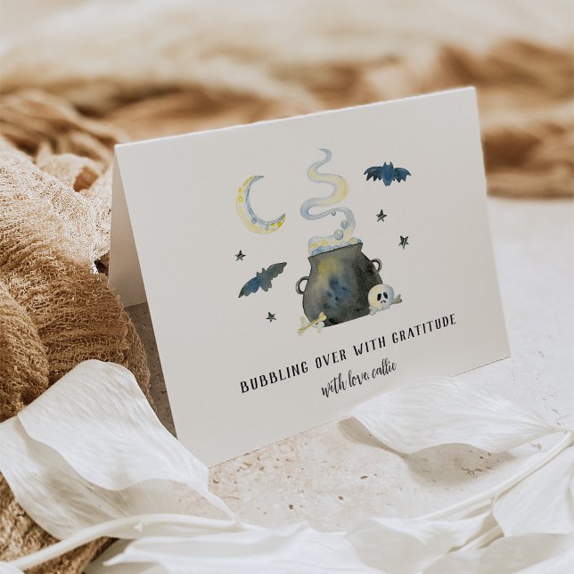 Cartão De Agradecimento Incêndio Com Chá de fraldas De Halloween De Gratid (Criador carregado)