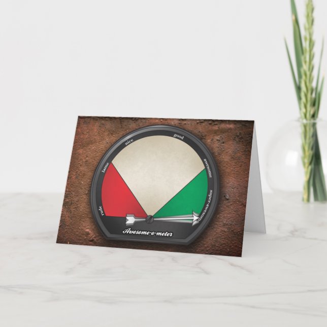 Cartão De Agradecimento Incrível-o-metro (Frente)