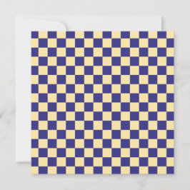 Cartão De Agradecimento Indigo and butter checkerboard pattern