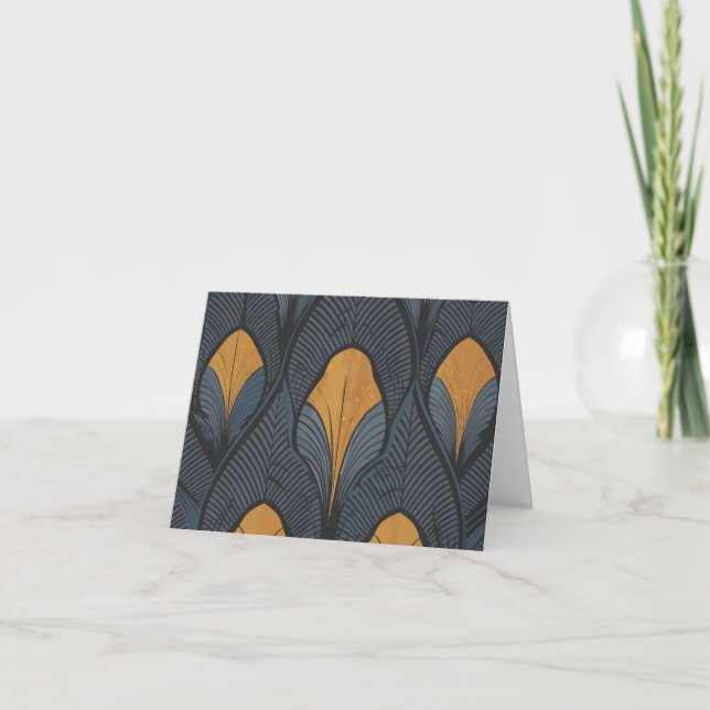 Cartão De Agradecimento Indigo Feather (Frente)