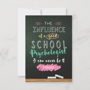 Cartão De Agradecimento Influência de um Bom Psicólogo Escolar